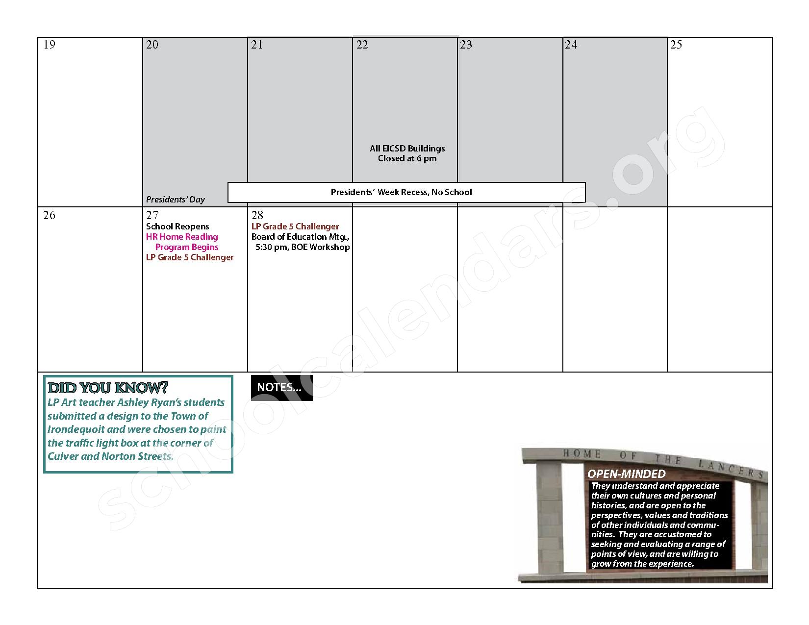 2016 - 2017 Calendar & Parent Guide – Eastridge Senior High School – page 17