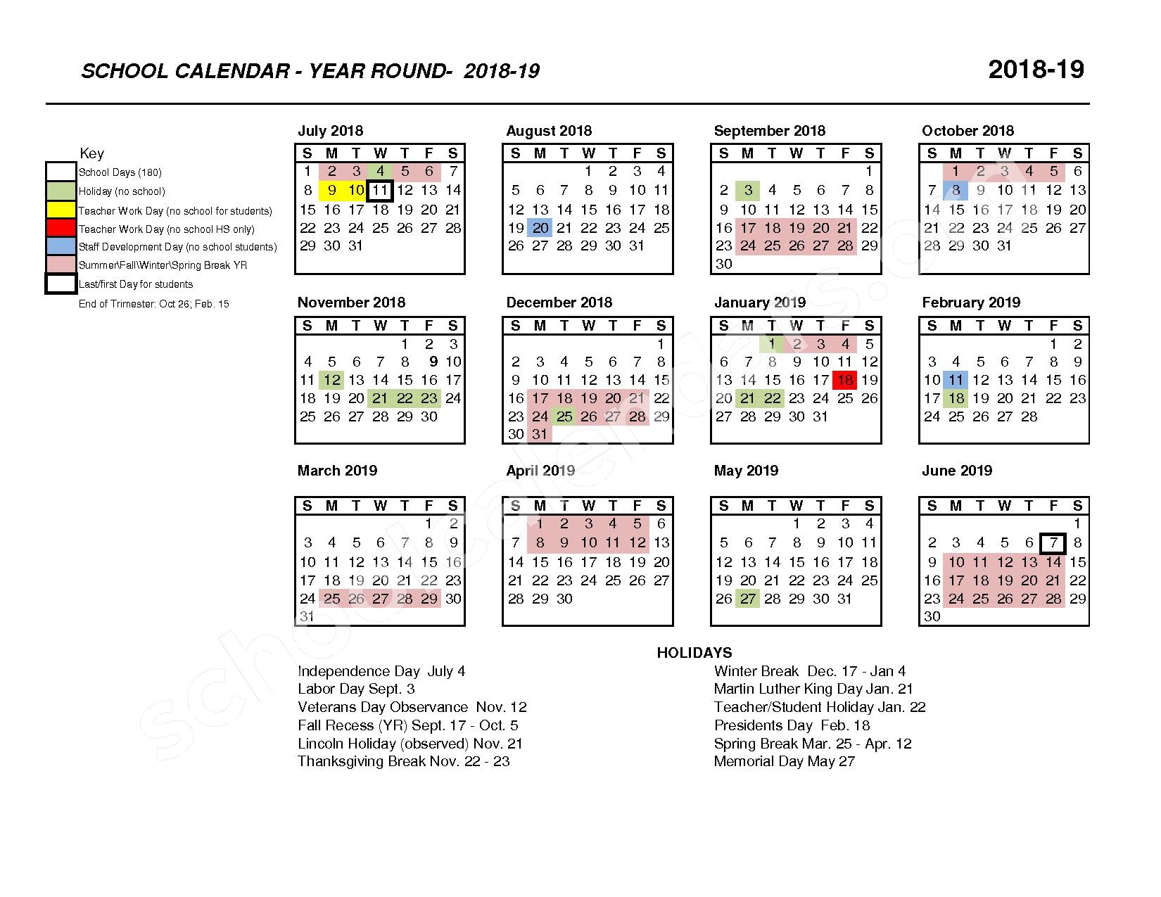 2018 2019 IUSD Year Round Calendar Irvine Unified School District 2018 2019 IUSD Year Round Calendar Irvine Unified School District