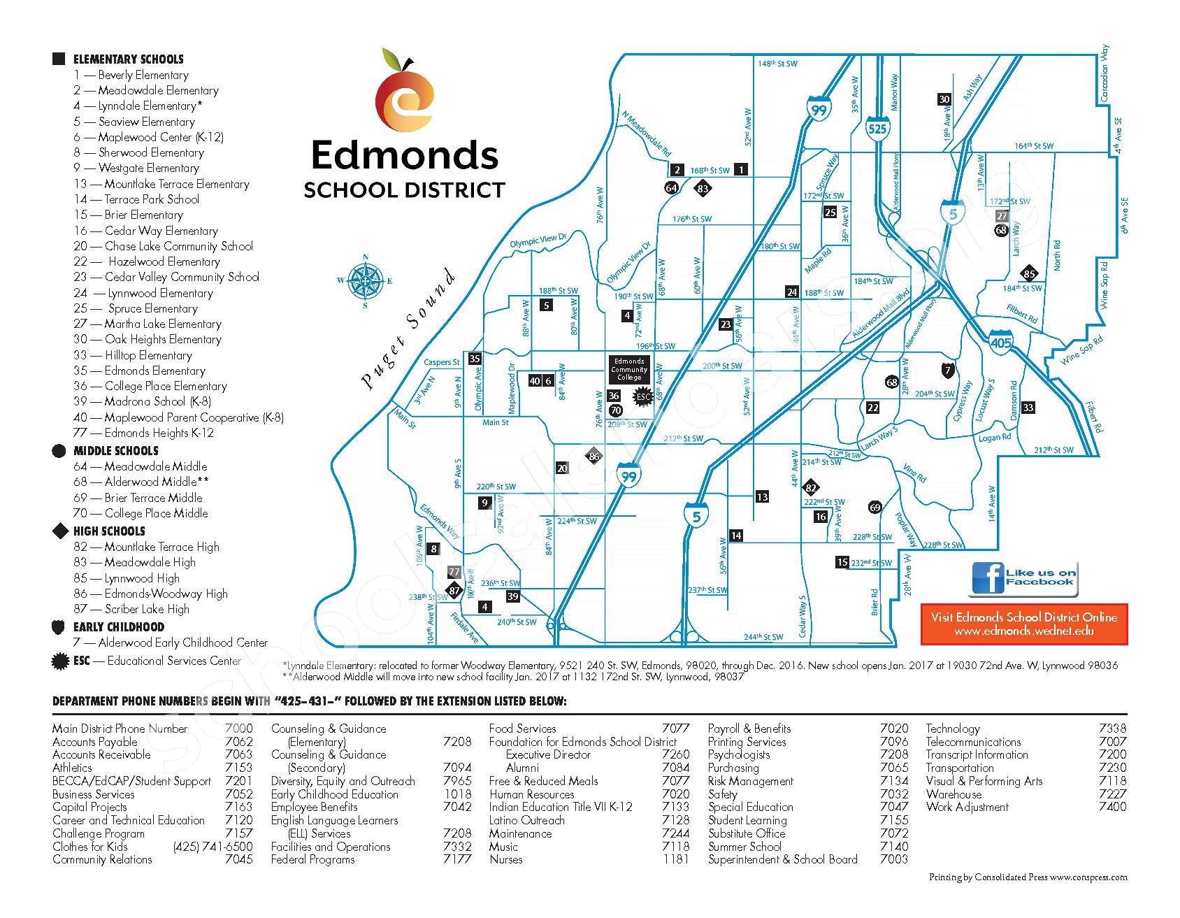 2016 2017 ESD Calendar And Parent Handbook Edmonds School District 