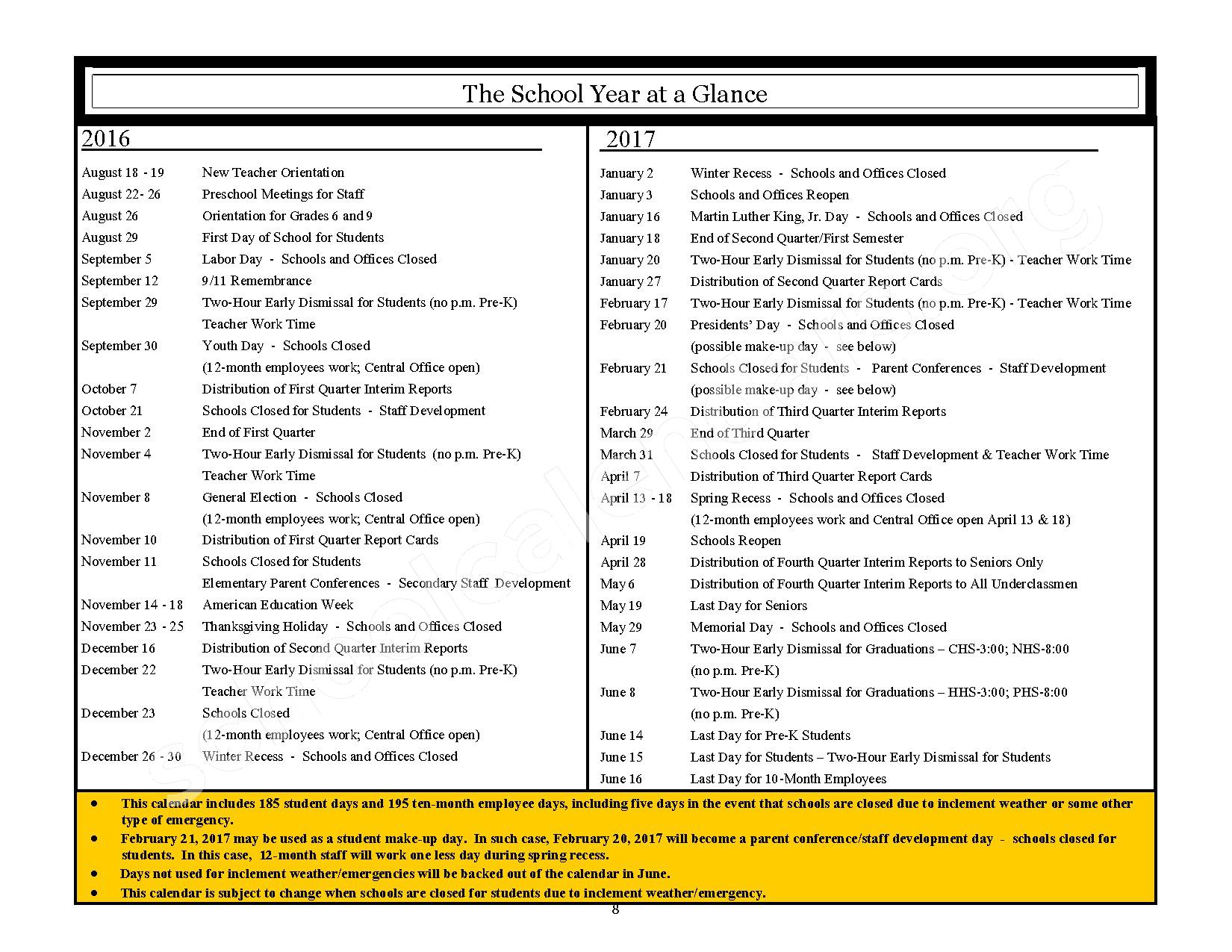 2016 2017 CCPS School Handbook Calvert County Public Schools Prince Frederick MD