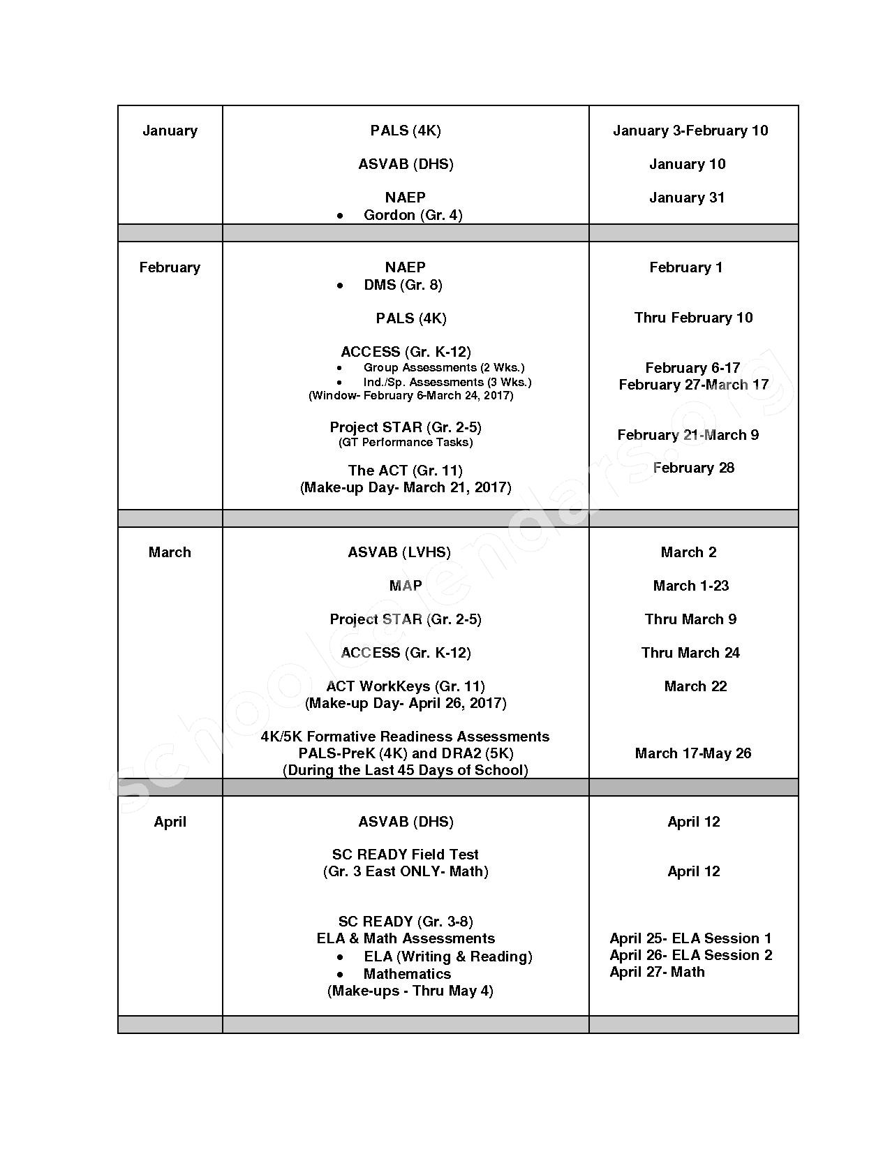 Dillon School District 4 Calendars Dillon SC Dillon School District 4 Calendars Dillon SC