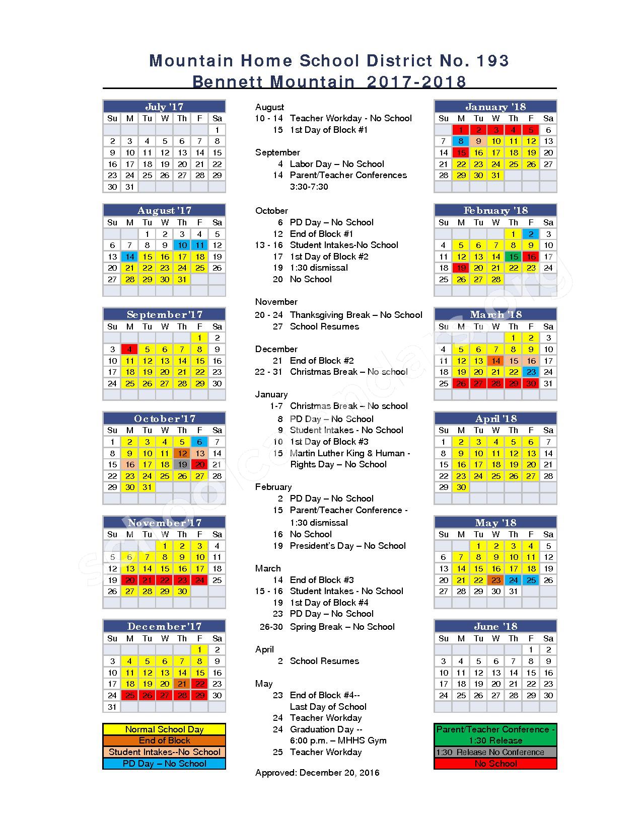 Mountain Home School District 193 Calendars Mountain Home ID Mountain Home School District 193 Calendars Mountain Home ID