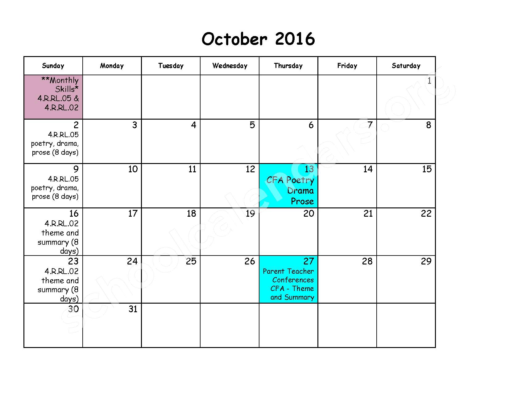 2016 - 2017 District Calendar – Colorado River Union High School District #2 – page 4