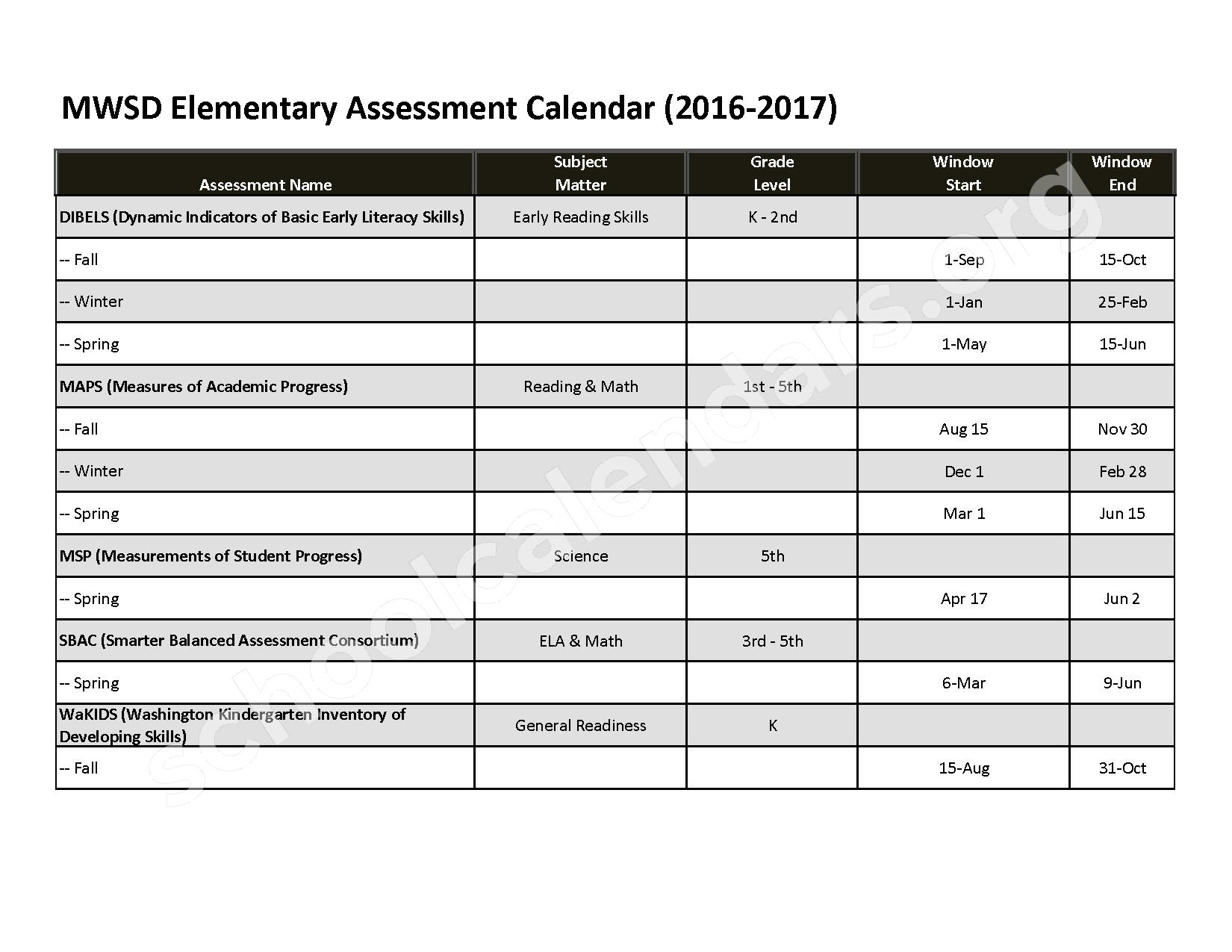 2017 2018 Springdale Elementary Calendar Springdale Middle School Springdale WA